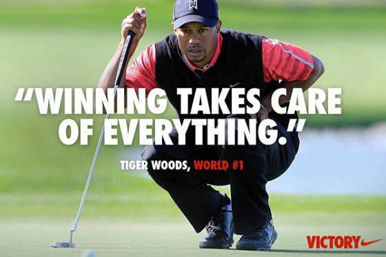 Photo courtesy of: http://espn.go.com/golf/story/_/id/9100497/nike-winning-takes-care-everything-tiger-woods-ad-draws-critics